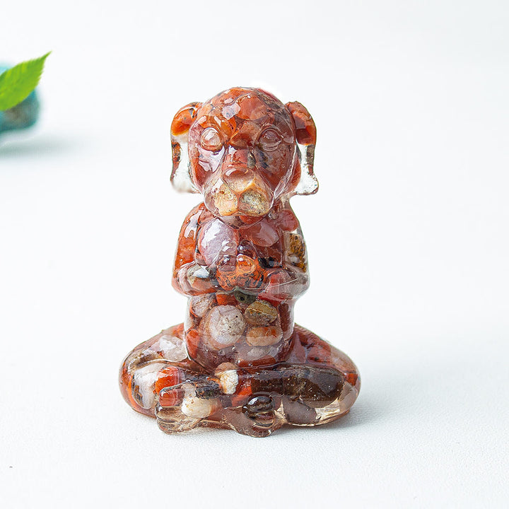 Decorazione con pietra preziosa per meditazione Zen in resina epossidica di cristallo Olivenorma
