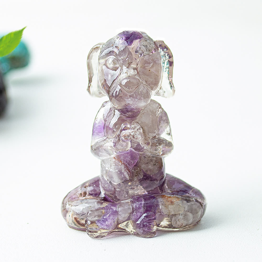 Decorazione con pietra preziosa per meditazione Zen in resina epossidica di cristallo Olivenorma
