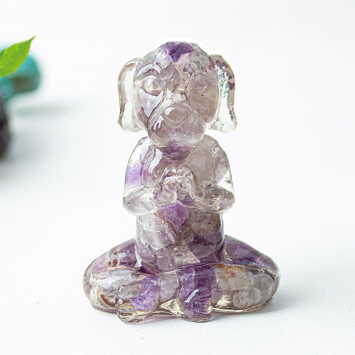 Decorazione con pietra preziosa per meditazione Zen in resina epossidica di cristallo Olivenorma