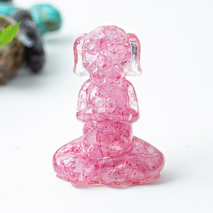 Decorazione con pietra preziosa per meditazione Zen in resina epossidica di cristallo Olivenorma