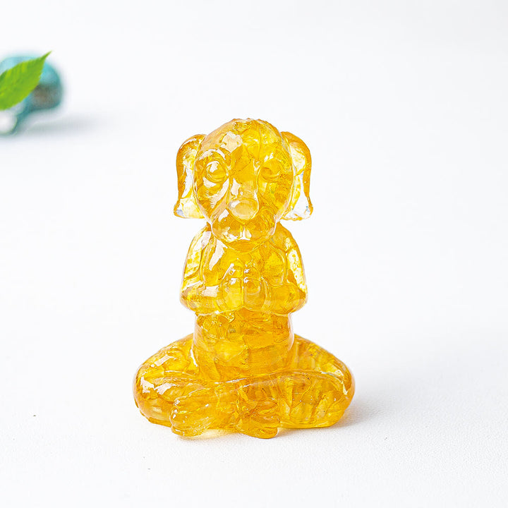 Decorazione con pietra preziosa per meditazione Zen in resina epossidica di cristallo Olivenorma