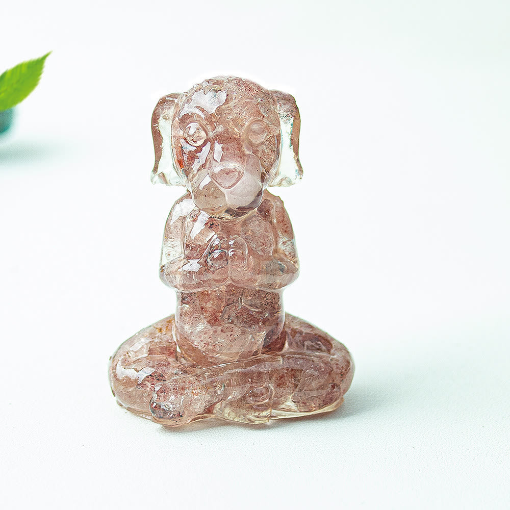 Decorazione con pietra preziosa per meditazione Zen in resina epossidica di cristallo Olivenorma