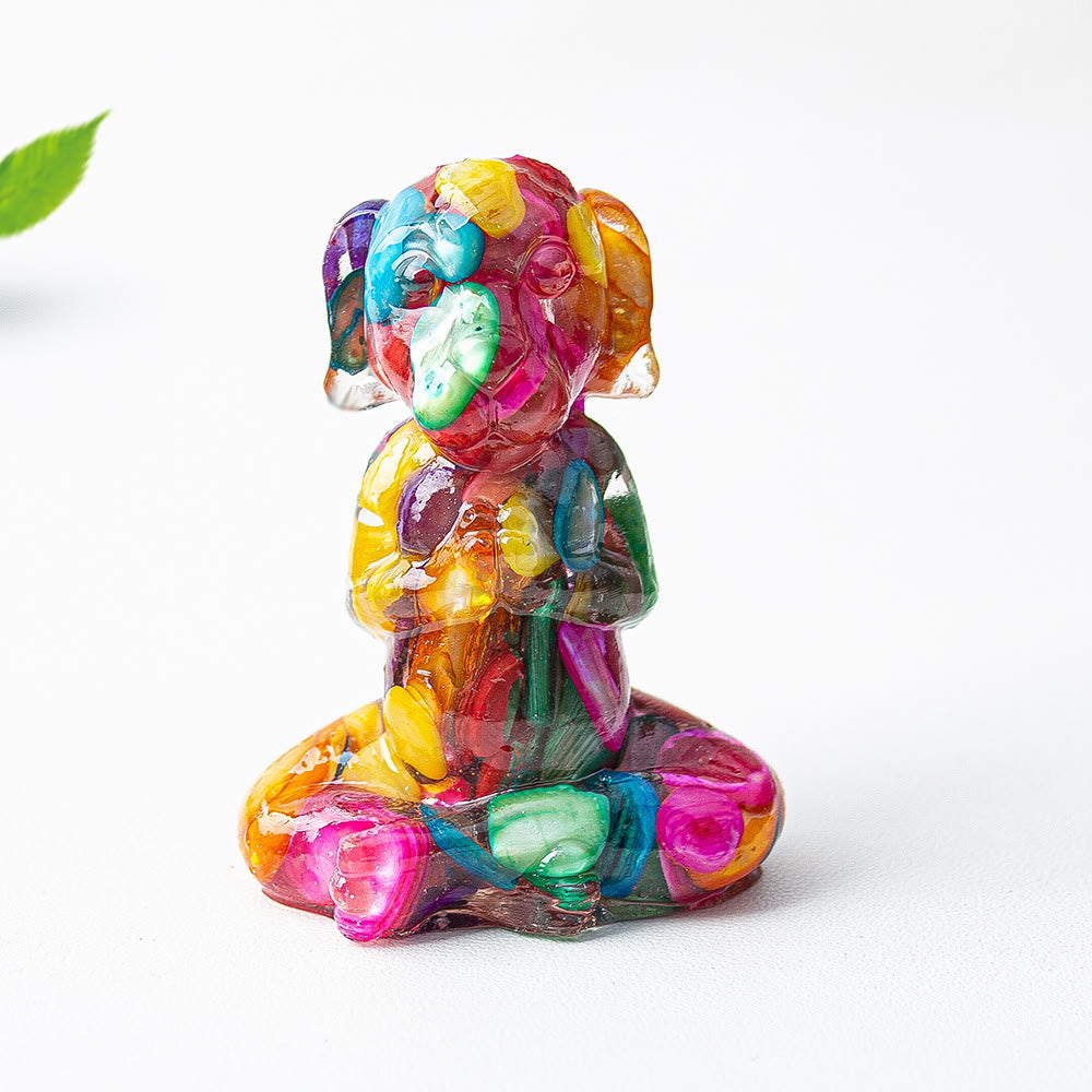 Decorazione con pietra preziosa per meditazione Zen in resina epossidica di cristallo Olivenorma