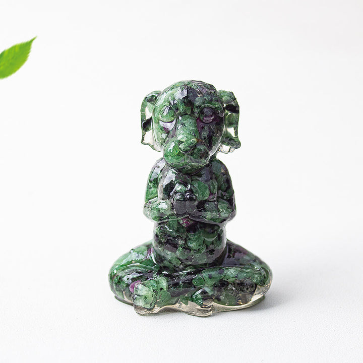 Decorazione con pietra preziosa per meditazione Zen in resina epossidica di cristallo Olivenorma