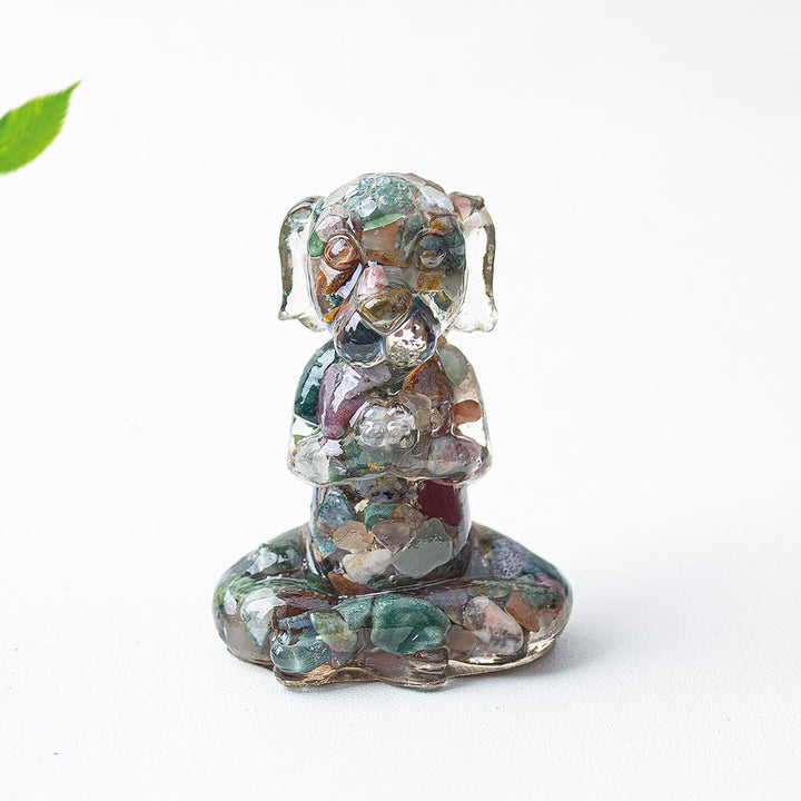 Decorazione con pietra preziosa per meditazione Zen in resina epossidica di cristallo Olivenorma