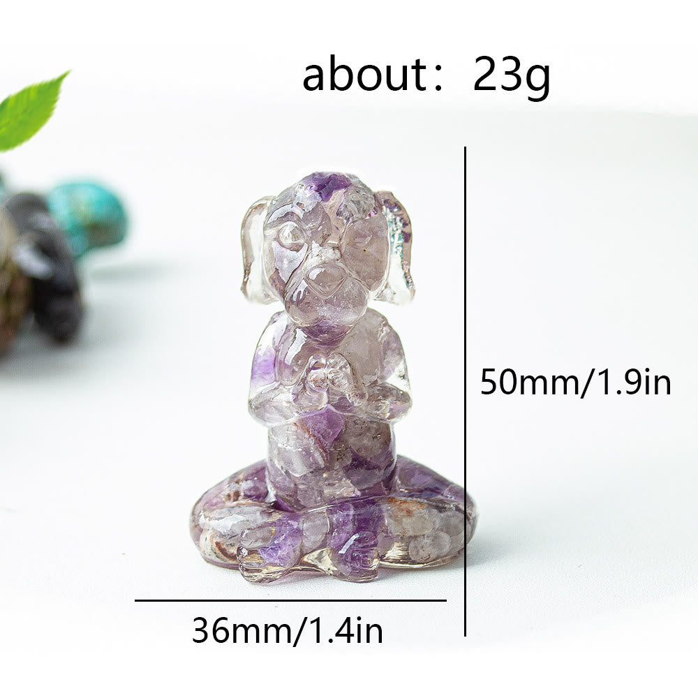 Decorazione con pietra preziosa per meditazione Zen in resina epossidica di cristallo Olivenorma