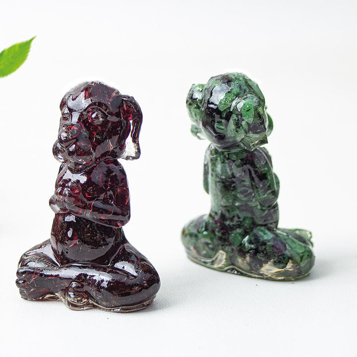 Decorazione con pietra preziosa per meditazione Zen in resina epossidica di cristallo Olivenorma