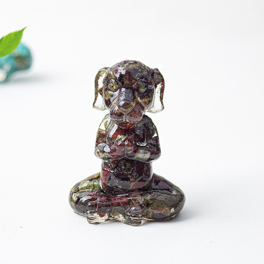 Decorazione con pietra preziosa per meditazione Zen in resina epossidica di cristallo Olivenorma