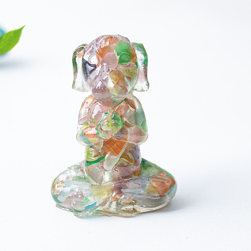 Decorazione con pietra preziosa per meditazione Zen in resina epossidica di cristallo Olivenorma