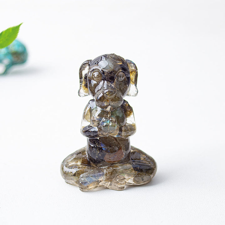 Decorazione con pietra preziosa per meditazione Zen in resina epossidica di cristallo Olivenorma