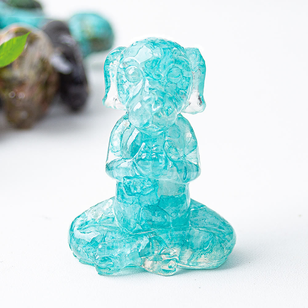 Decorazione con pietra preziosa per meditazione Zen in resina epossidica di cristallo Olivenorma