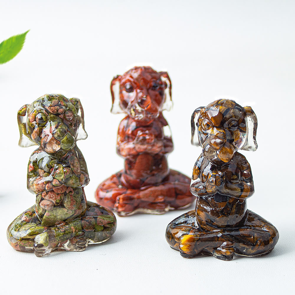 Decorazione con pietra preziosa per meditazione Zen in resina epossidica di cristallo Olivenorma