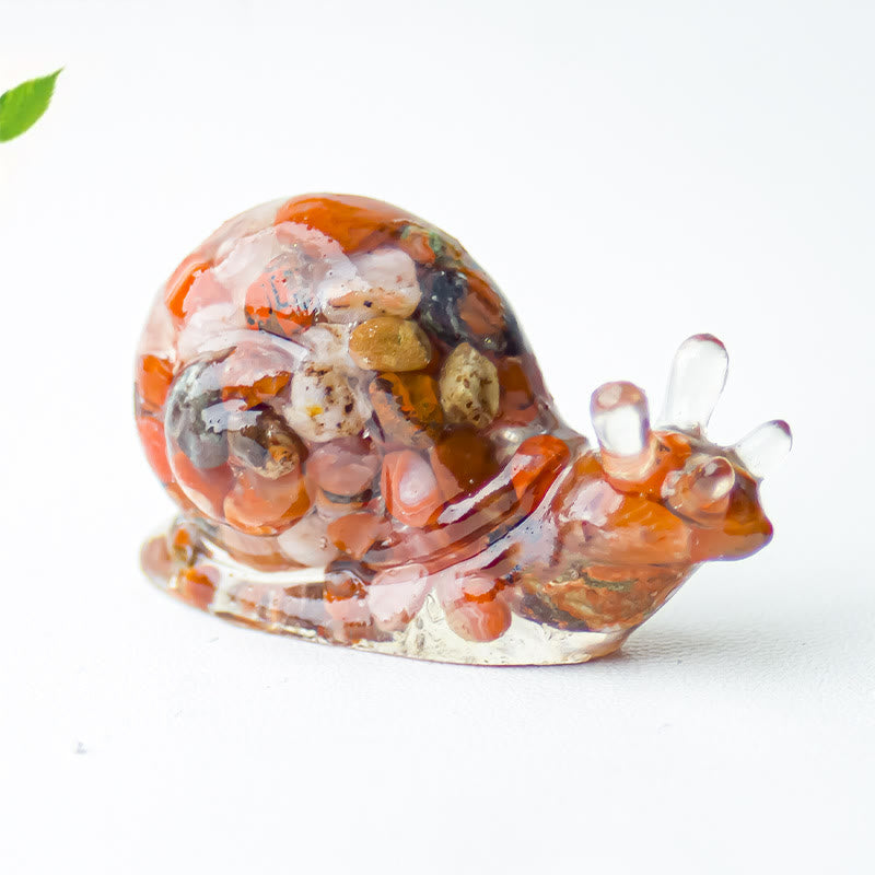 Decorazione a forma di lumaca in cristallo epossidico Olivenorma