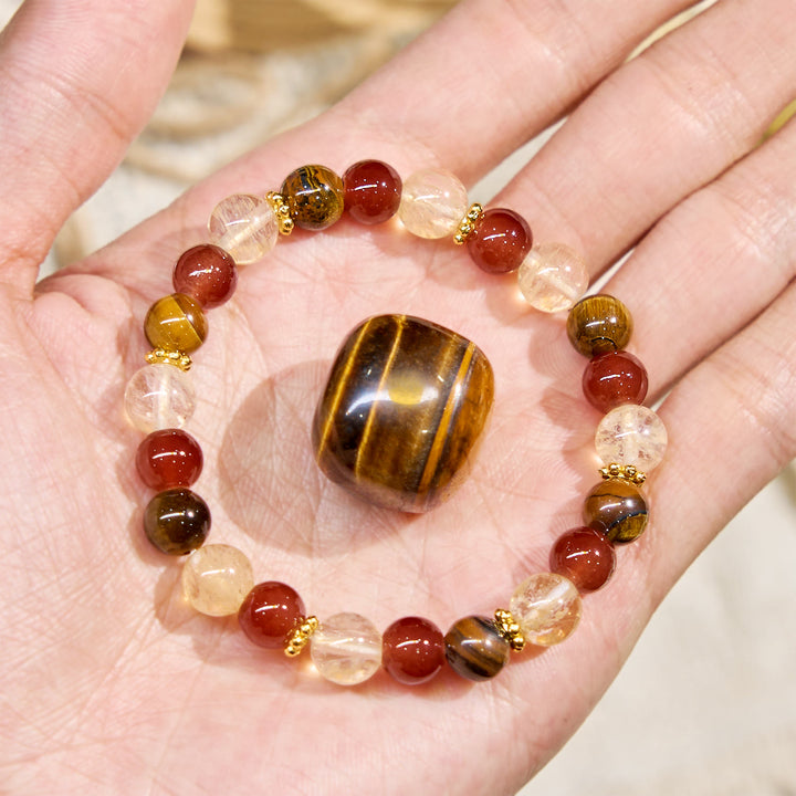 Bracciale Olivenorma "Aurelian Strand" con pietre preziose per attrarre ricchezza e carriera - image 3
