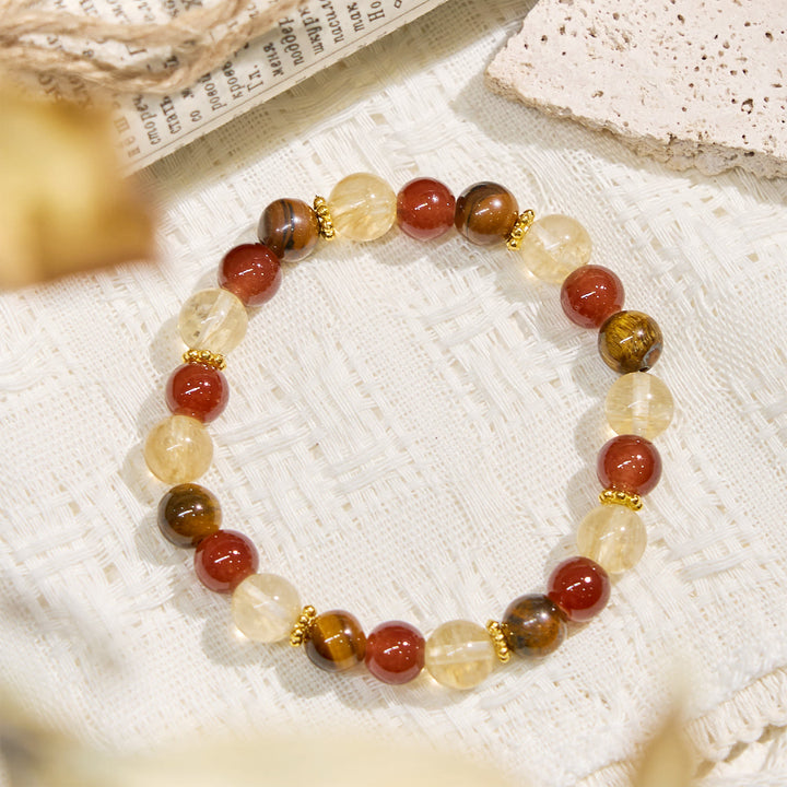 Bracciale Olivenorma "Aurelian Strand" con pietre preziose per attrarre ricchezza e carriera - image 4