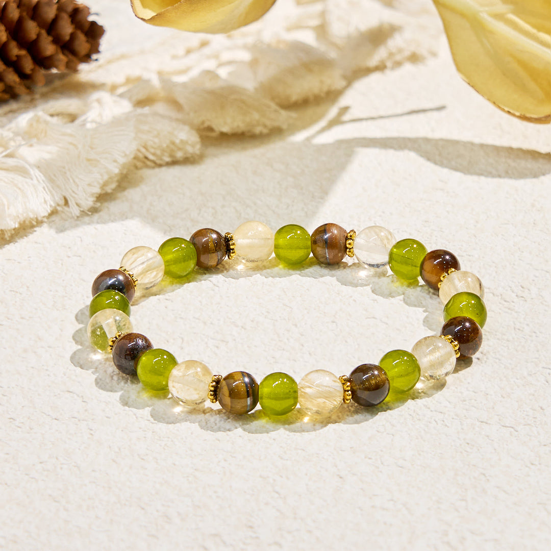 Bracciale Olivenorma con pietre preziose della fortuna "​​Eden's Whisper". - Pietra naturale - image 1
