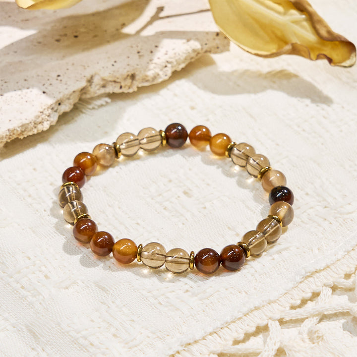 Bracciale Olivenorma "Amber Lume" con pietre preziose della saggezza - image 5