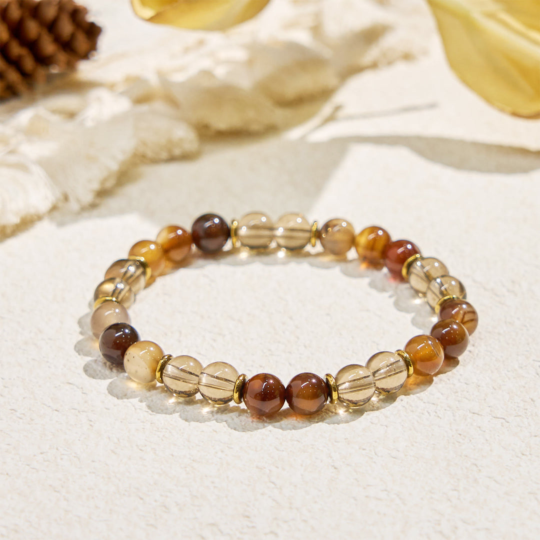 Bracciale Olivenorma "Amber Lume" con pietre preziose della saggezza - image 6