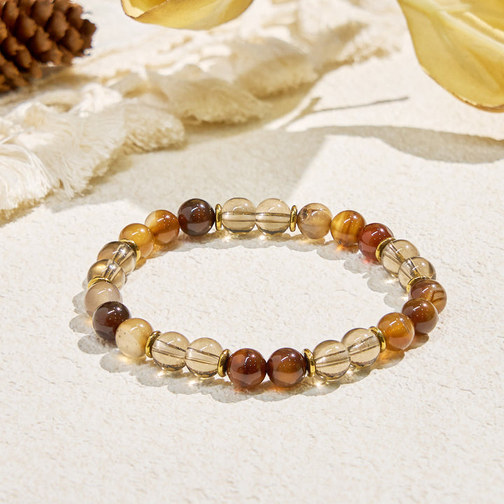 Bracciale Olivenorma "Amber Lume" con pietre preziose della saggezza - Pietra naturale - image 1