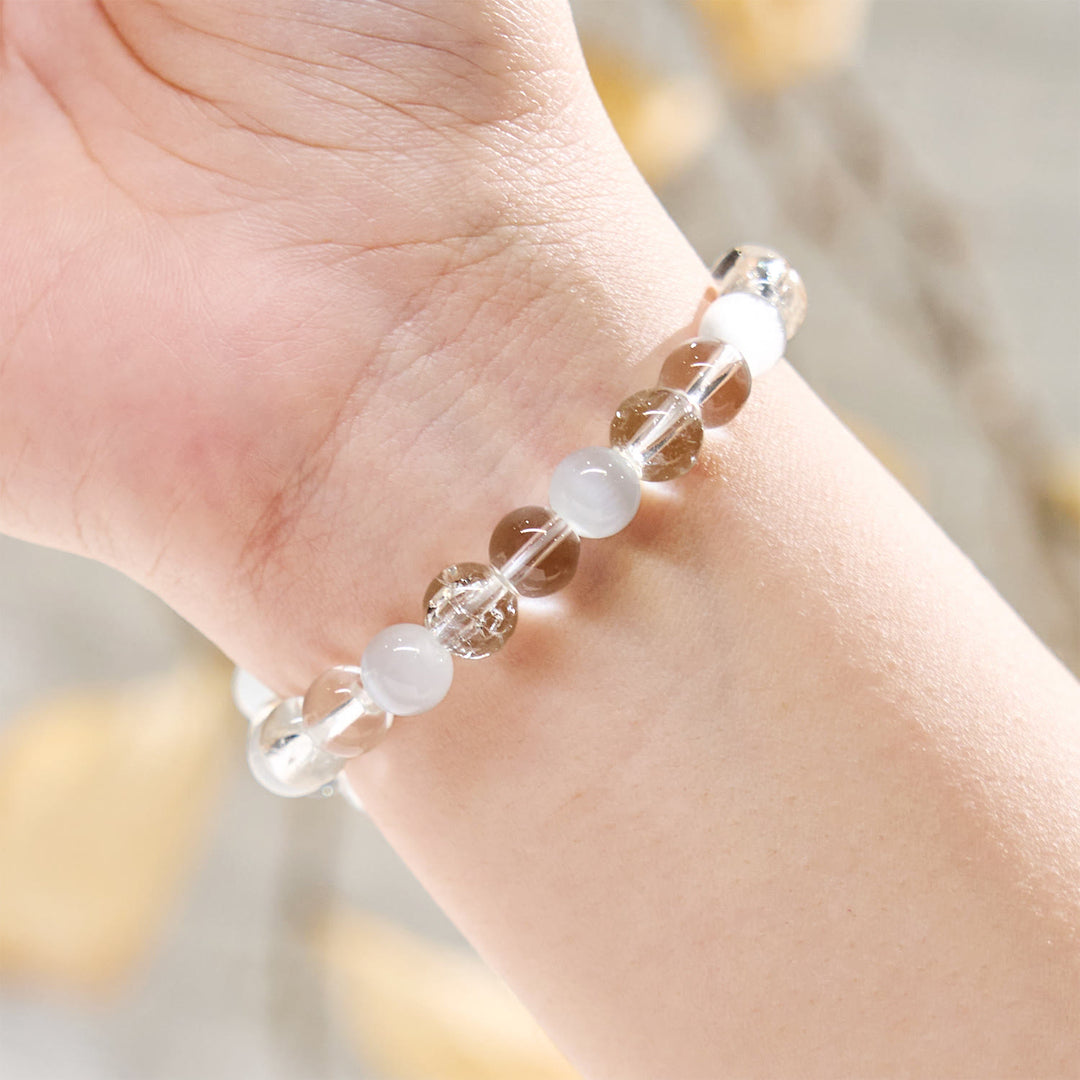 Bracciale Olivenorma "Zenith Dew" con pietre preziose antistress - image 2
