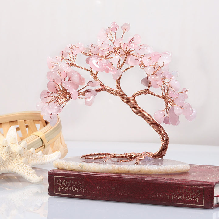 Olivenorma Pietra di cristallo naturale Albero Feng Shui