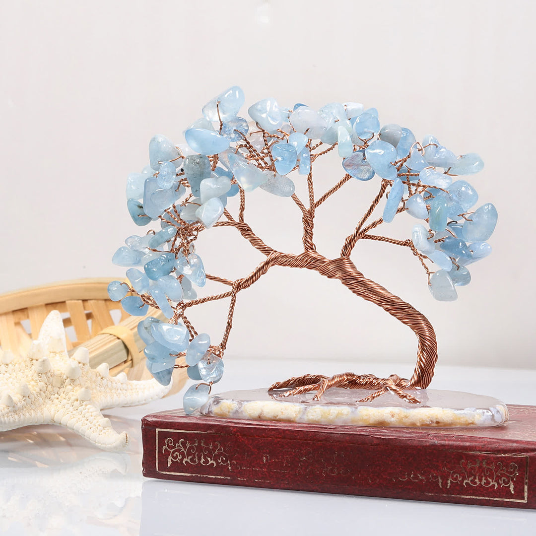 Olivenorma Pietra di cristallo naturale Albero Feng Shui
