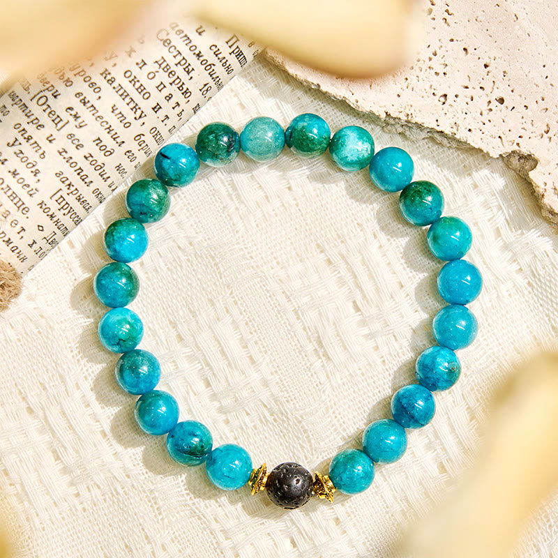 Bracciale Olivenorma "Balmaara Essence" con olio essenziale di apatite blu per il chakra della gola - image 8