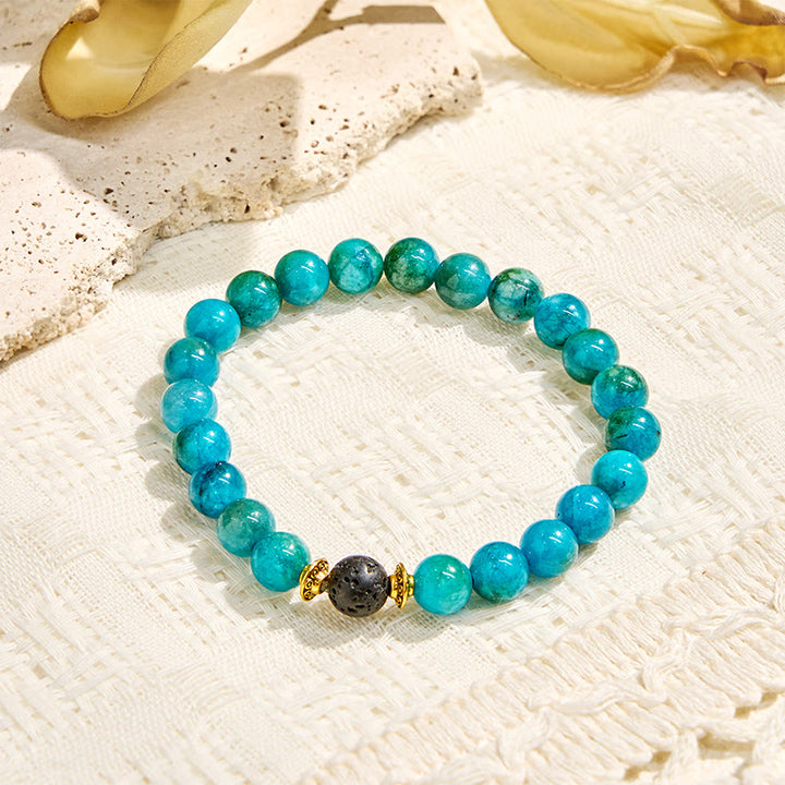Bracciale Olivenorma "Balmaara Essence" con olio essenziale di apatite blu per il chakra della gola - image 9