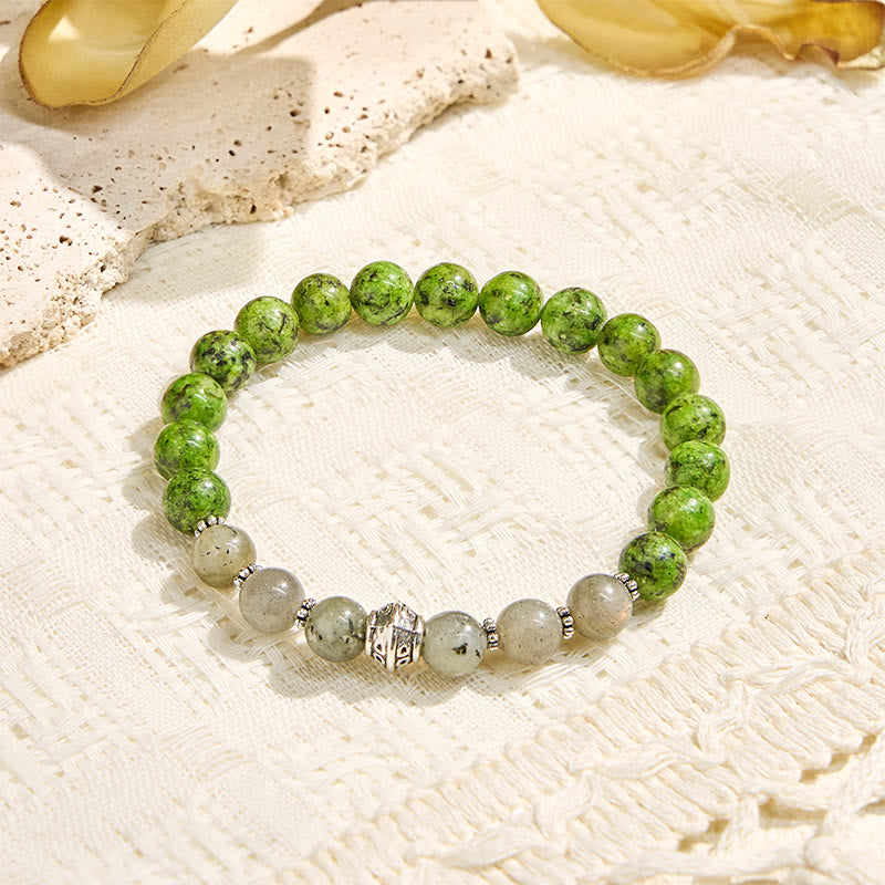 Bracciale Olivenorma "Speckled Shine" in giada e labradorite - image 5