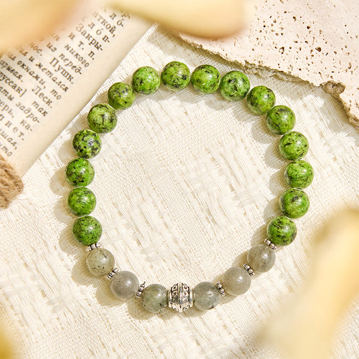 Bracciale Olivenorma "Speckled Shine" in giada e labradorite - image 4