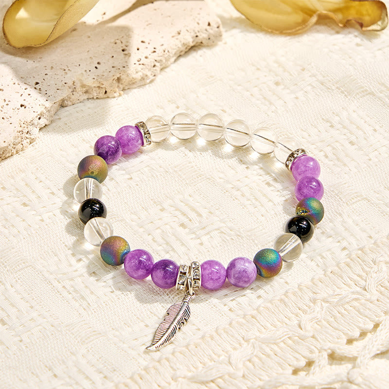 Bracciale purificante con ciondolo a forma di piuma "Earth Song" Olivenorma - image 5