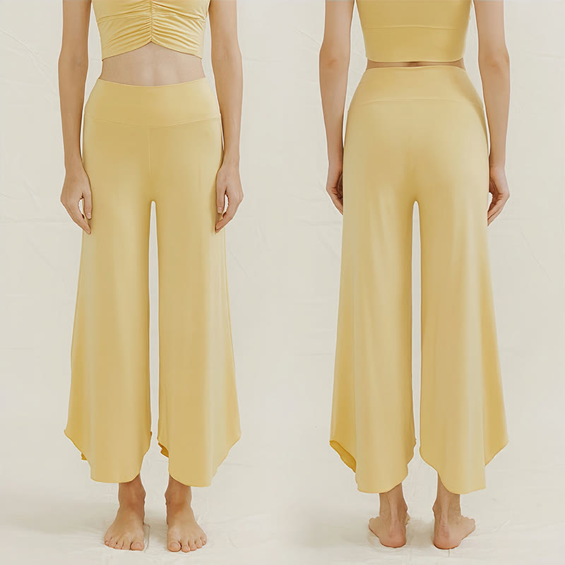 Pantaloni da yoga Olivenorma Soft Flare - Giallo - L - image 7