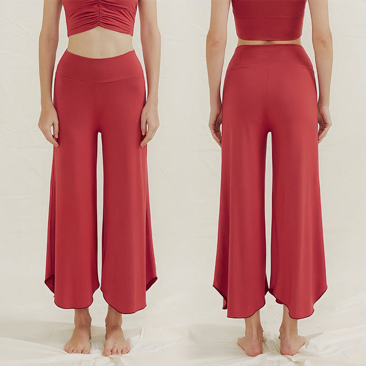 Pantaloni da yoga Olivenorma Soft Flare - Rosso - L - image 11