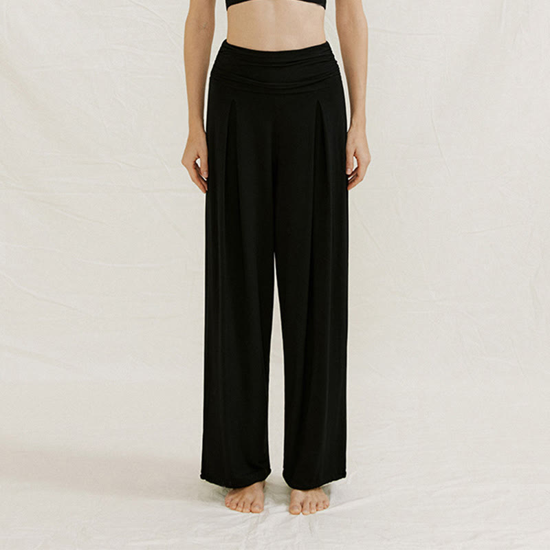 Pantaloni da yoga a gamba larga regolabili Olivenorma - Nero - L - image 11