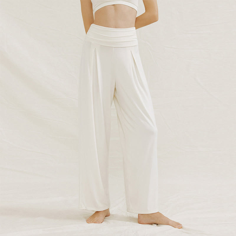 Pantaloni da yoga a gamba larga regolabili Olivenorma