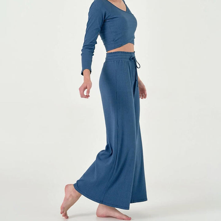 Pantaloni da yoga rilassati a vita alta Olivenorma