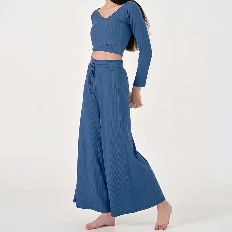 Pantaloni da yoga rilassati a vita alta Olivenorma