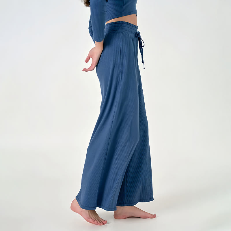 Pantaloni da yoga rilassati a vita alta Olivenorma