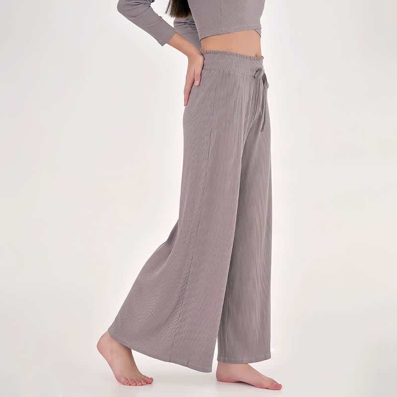 Pantaloni da yoga rilassati a vita alta Olivenorma