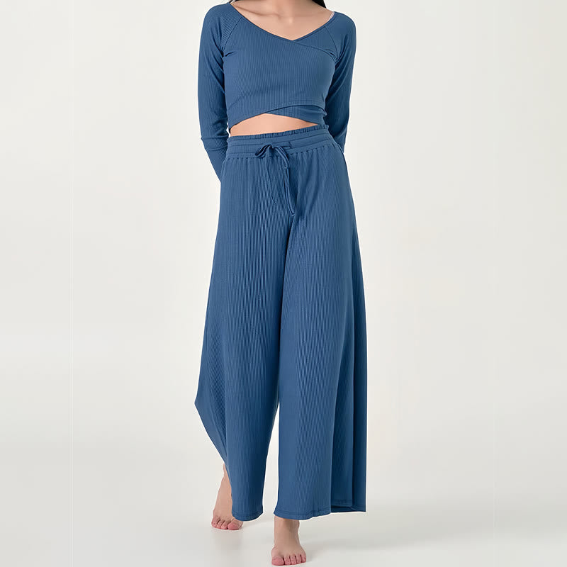 Pantaloni da yoga rilassati a vita alta Olivenorma