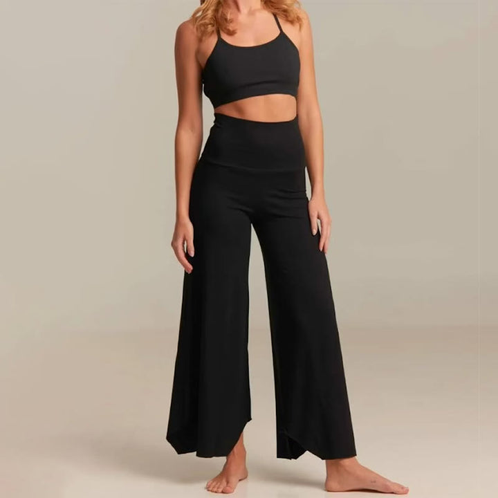 Pantaloni svasati a vita alta da yoga Olivenorma - Nero - 2XL - image 15