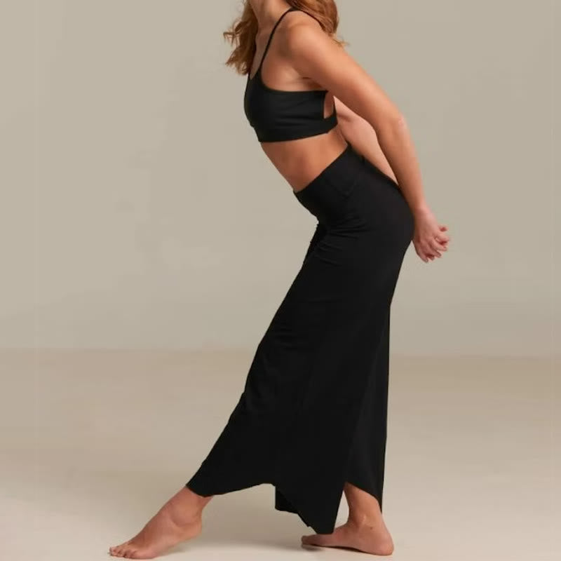 Pantaloni svasati a vita alta da yoga Olivenorma - image 17