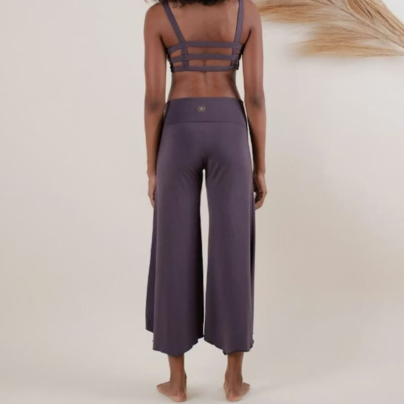 Pantaloni svasati a vita alta da yoga Olivenorma - image 6