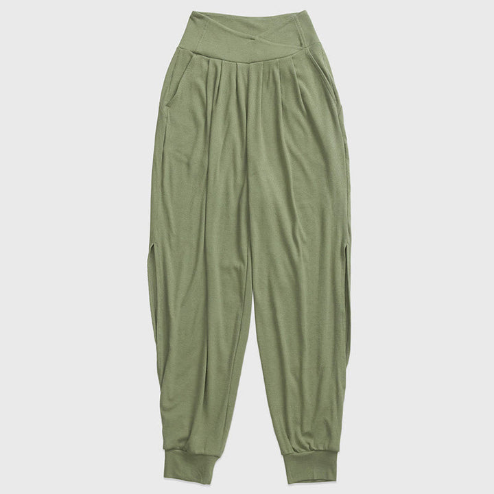 Pantaloni con risvolto Yoga Lantern Olivenorma - Verde - XL - image 12