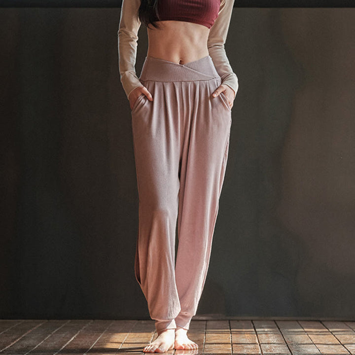 Pantaloni con risvolto Yoga Lantern Olivenorma
