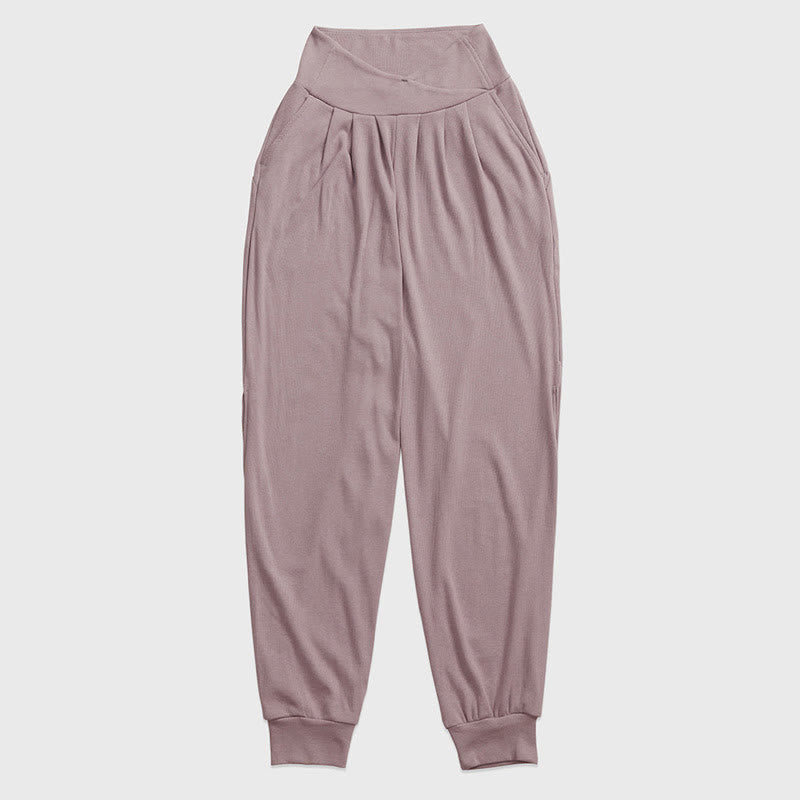 Pantaloni con risvolto Yoga Lantern Olivenorma - Viola Rosa - XL - image 1