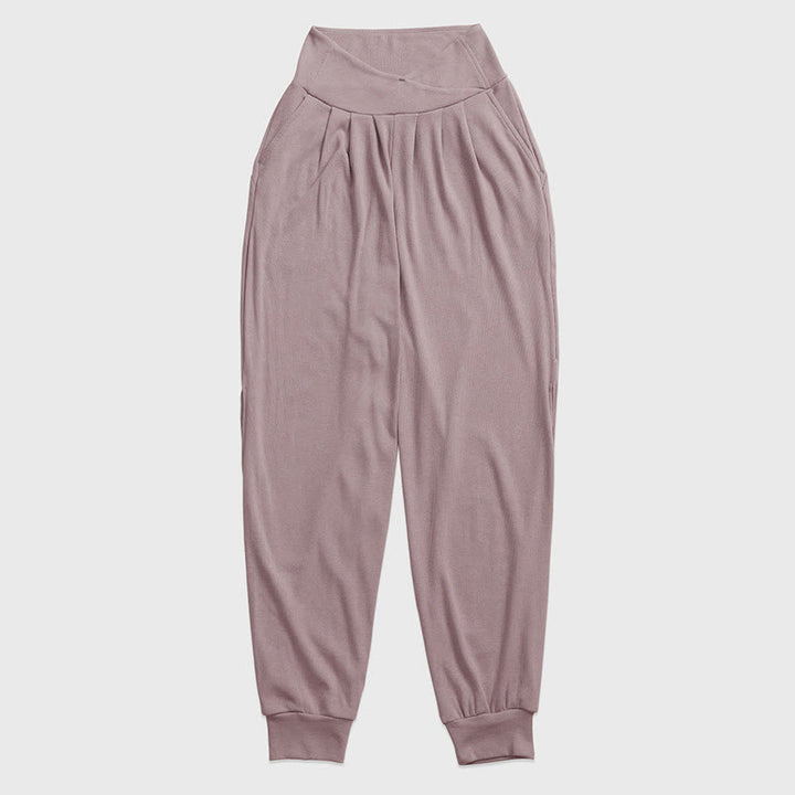 Pantaloni con risvolto Yoga Lantern Olivenorma - Viola Rosa - XL - image 1