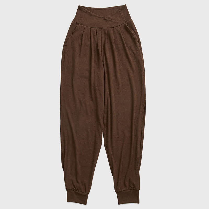 Pantaloni con risvolto Yoga Lantern Olivenorma