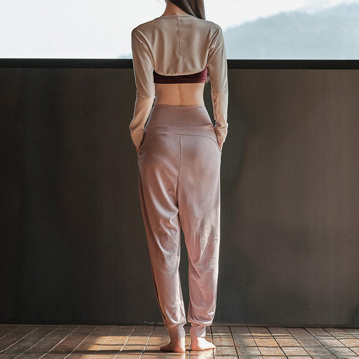 Pantaloni con risvolto Yoga Lantern Olivenorma - image 3
