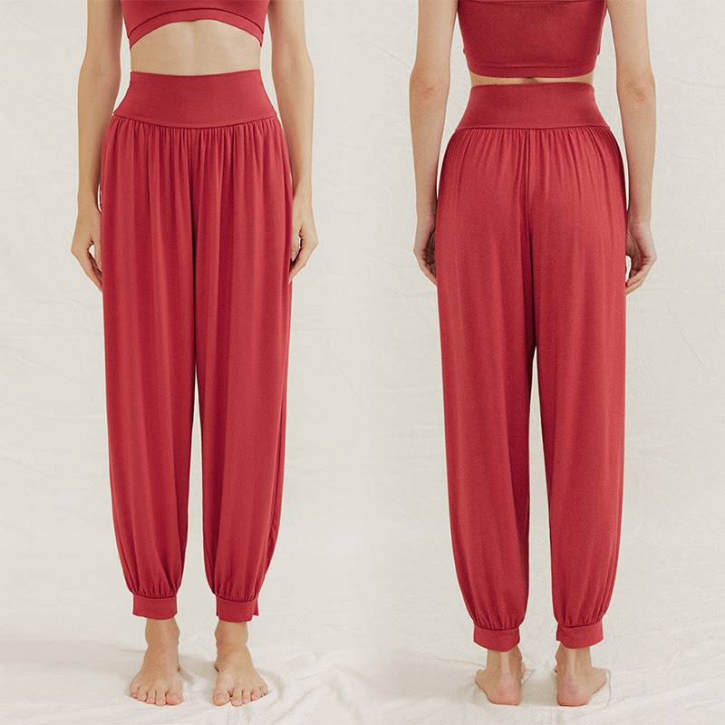 Pantaloni da yoga Olivenorma Airflow Bloomers - Rosso - L - image 15